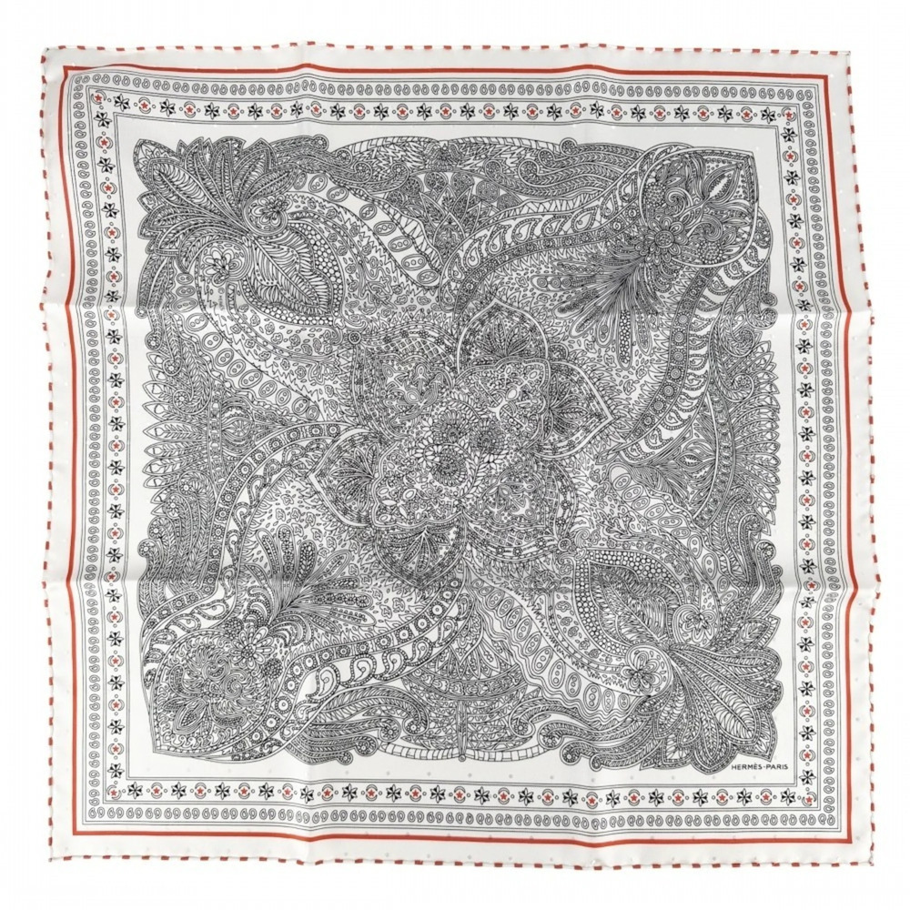 HERMES Black Silk Scarf